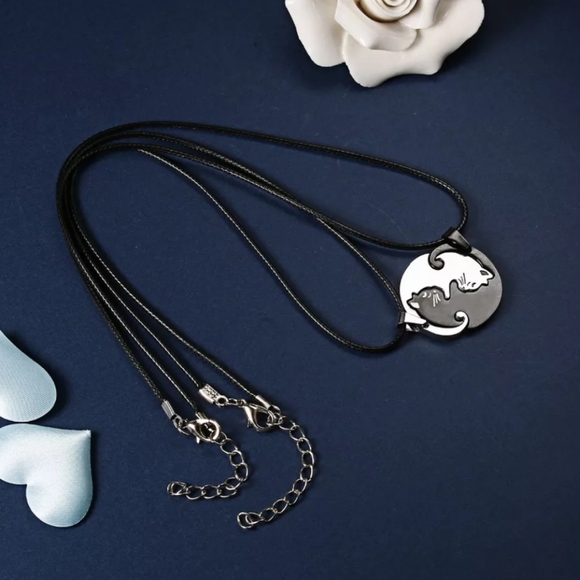 COUPLES CAT Necklaces Cat Couples Necklaces Choker - Picture 4 of 7